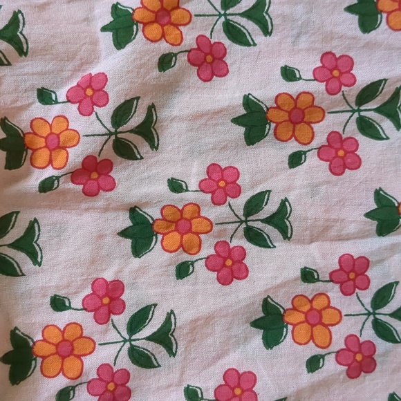 THML Pink Floral Block Print Cotton Smocked Blouse Small - Picture 7 of 8